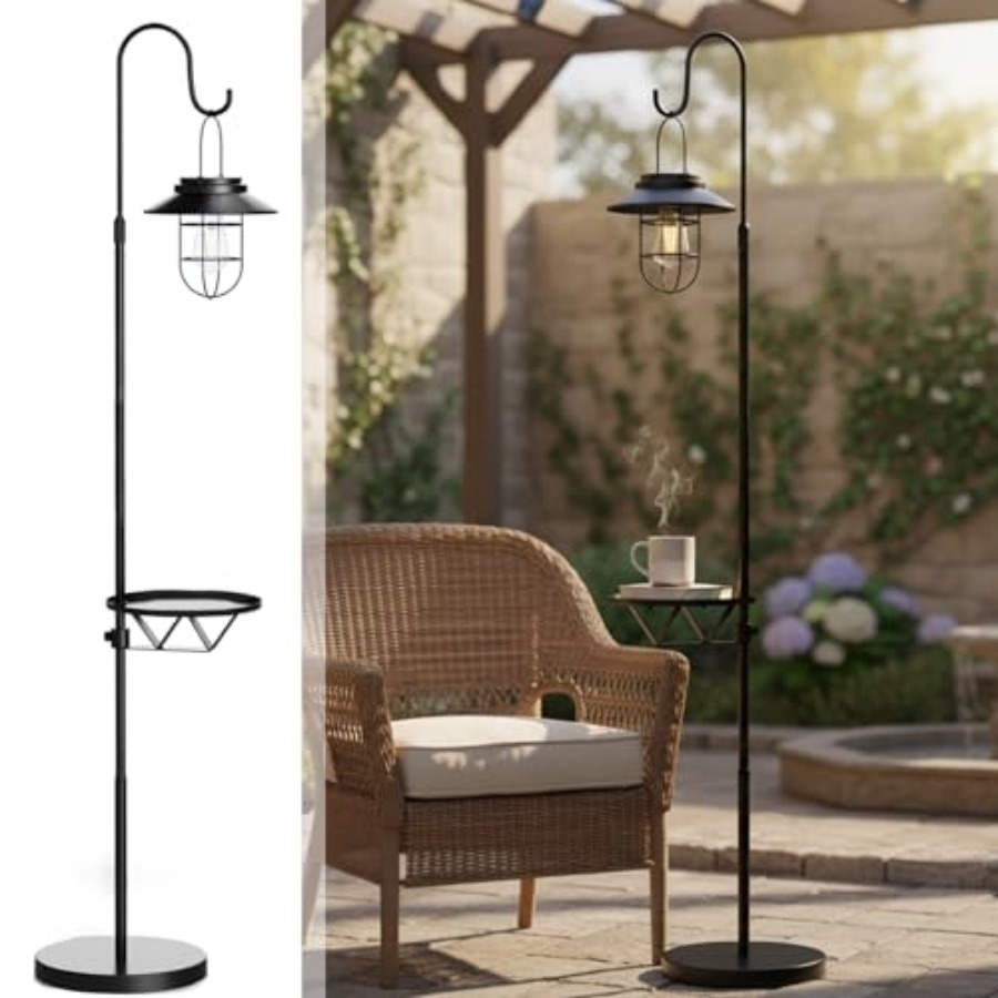 Outdoor Lighting Waterproof - Luminária Solar de Chão com Mesa,