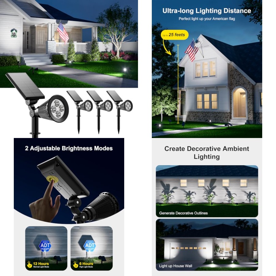 Outdoor Lighting And Landscape - Refletores Solares Externos à Prova d'Água