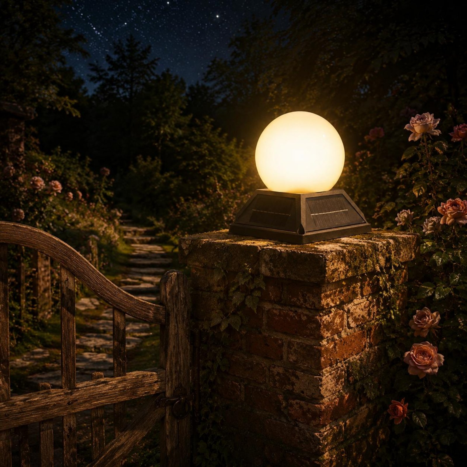 Outdoor Lighting Wireless - Luz Solar para Poste com Controle