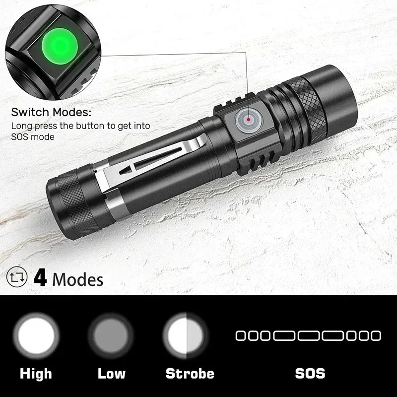 Lanterna LED T6 Recarregável,  - Outdoor Lighting Black avaliação e preço